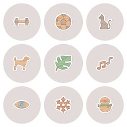 115 lifestyle highlight instagram icons. Stylish  social media icons. Digital download.