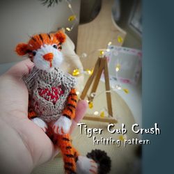 Tiger knitting pattern, cute tiger or pink panther, nursery decor, baby gift, amigurumi pattern, tiger tutorial, ebook