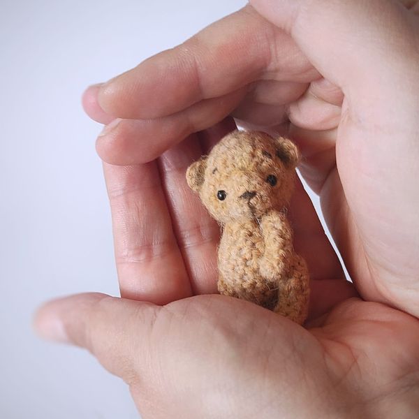 Mini Bear crochet pattern, cute small toy, dolls accessories, teddy bear pattern, amigurumi brooch, tutorial, ebook, DIY 3.jpeg