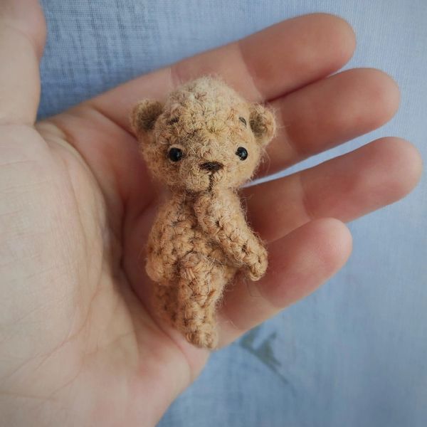 Mini Bear crochet pattern, cute small toy, dolls accessories, teddy bear pattern, amigurumi brooch, tutorial, ebook, DIY 6.jpeg