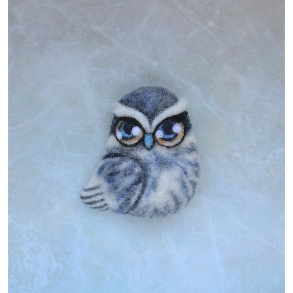 Bird brooch cute Owl lover (2).JPG