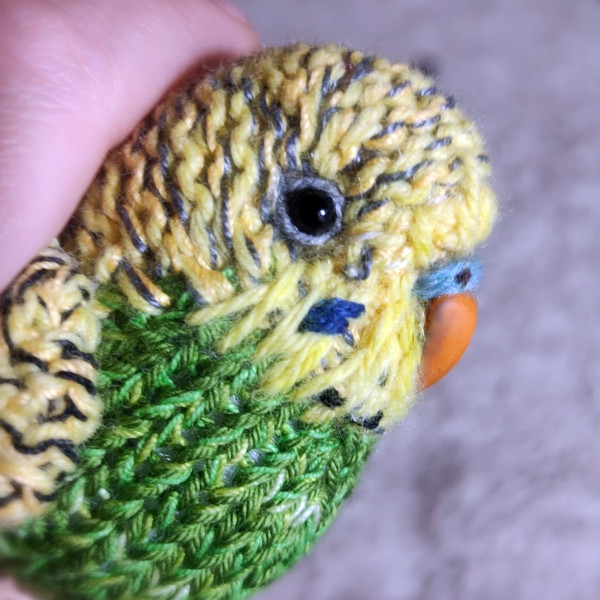 Budgie knitting pattern, budgerigar pattern, realistic toy parrot, knitted bird, amigurumi pattern, parakeet tutorial 2.jpg