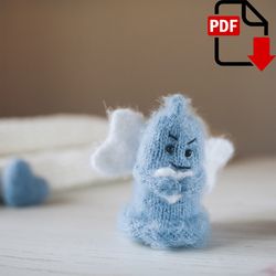 Cute Condom Gondosha knitting pattern. Funny gifts "18plus" step by step tutorial. DIY small presents. English PDF."