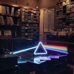 Pink Floyd Neon Sign, Dark side of the moon neon sign, Pink Floyd wall art bedroom