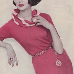 vintage knitting pattern 174 scarf dress women