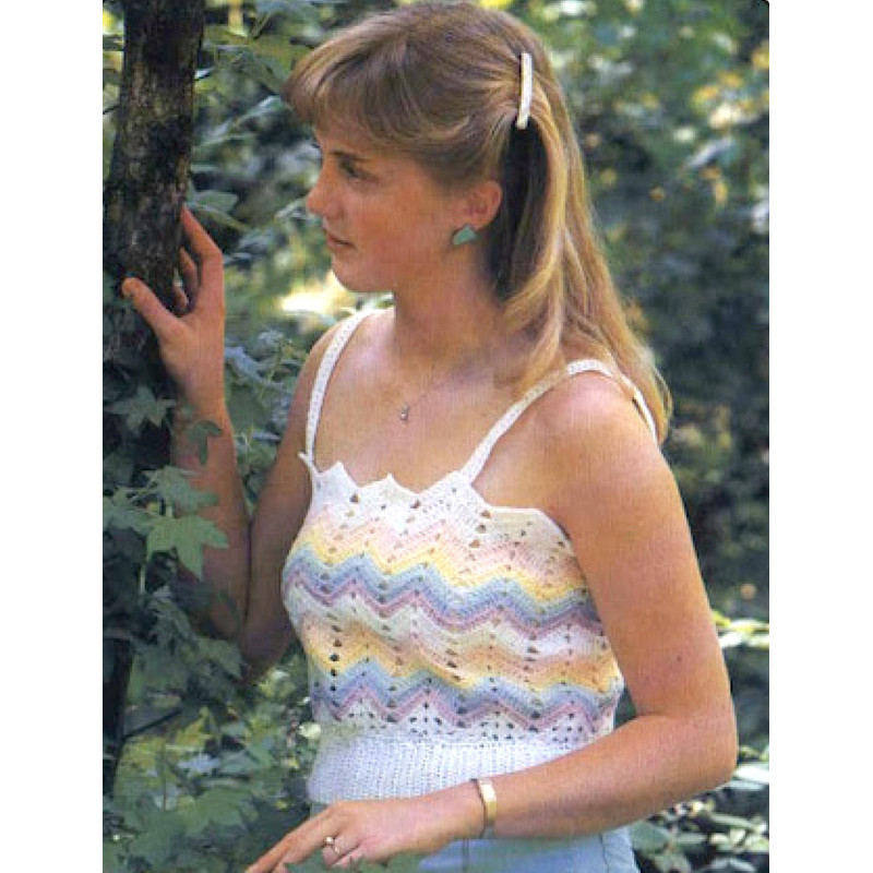 rainbow camisole vintage pattern