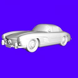 Beauty 1 3d Model Car STL 3D Printing Mercedes-Benz 300 SL Gullwing