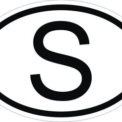 sweden s country code oval sticker for bumper laptop book fridge motorcycle helmet toolbox door