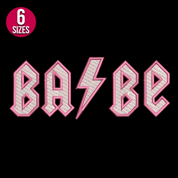 Babe embroidery design, ACDC, Machine embroidery pattern, In - Inspire ...