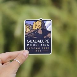 guadalupe mountains national park sticker waterproof vinyl sticker, uv resistant decal