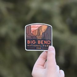 big bend national park sticker waterproof vinyl sticker, uv resistant decal