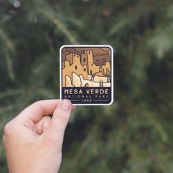 mesa verde national park sticker waterproof vinyl sticker, uv resistant decal