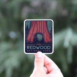 redwoods national park sticker, waterproof vinyl sticker, uv resistant decal