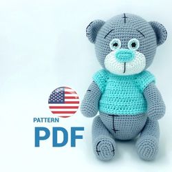 Crochet bear pattern  classic Teddy Bear Crochet Amigurumi