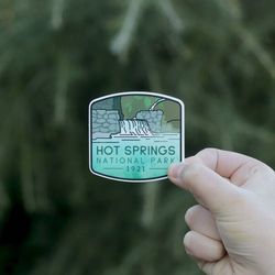 hot springs national park sticker waterproof vinyl sticker, uv resistant decal