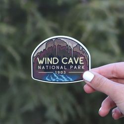 wind cave national park sticker - waterproof vinyl sticker, uv resistant decal