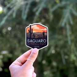 saguaro national park sticker, waterproof vinyl sticker, uv resistant decal