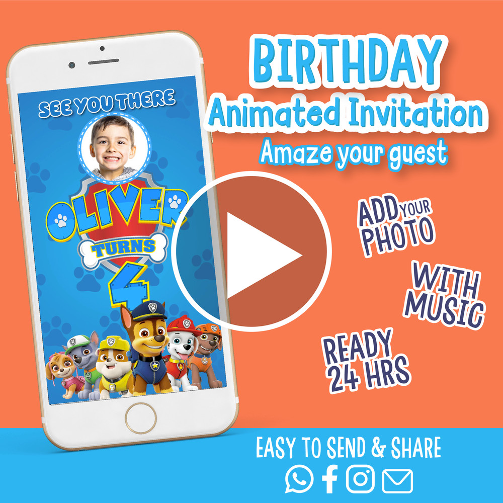 Paw Patrol Animated Video Invitation01jpg