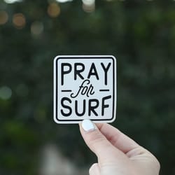 pray for surf sticker | ocean decal | for those who love to surf
