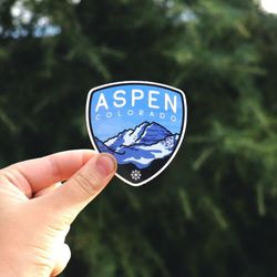 aspen sticker, waterproof, uv resistant, vinyl decal