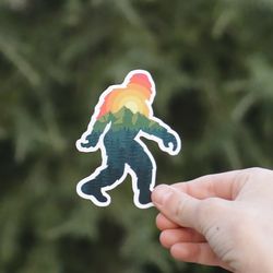 bigfoot adventure sticker  waterproof waterproof vinyl sticker, uv resistant decal