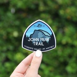 john muir trail waterproof vinyl sticker, uv resistant decal