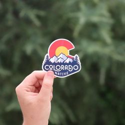 colorado native sticker waterproof vinyl sticker, uv resistant decal
