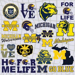 Michigan Wolverines svg, Michigan Wolverines Baseball Teams Bundle Svg, Michigan Wolverines NCAA Teams svg, png, dxf
