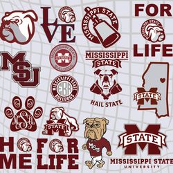 Mississippi State Bulldogs svg, Mississippi State Bulldogs Baseball Teams Bundle Svg, Mississippi State Bulldogs NCAA Te