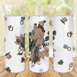 Mom and baby sublimation design 20oz skinny , Tumbler Sublimation Designs, Mama Tumbler Wrap, gift for wif, TAPERED