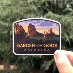 garden of the gods park sticker | colorado springs co decal | red rock climbing