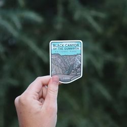 black canyon of the gunnison national park - waterproof vinyl sticker, uv resistant decal | for national park visitors