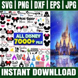 bundle 7000 files disney svg, bundle svg, mickey, minnie svg, mega bundle svg, disney budle svg, cartoon svg, png, svg