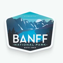 banff national park canada series vinyl sticker