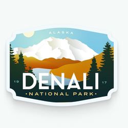 denali national park vinyl sticker