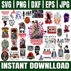bundle 42 files stranger things png, stranger things png, layered svg bundle, svg files for cricut, svg, png, eps, dxf