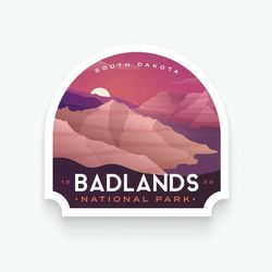 badlands national park vinyl sticker