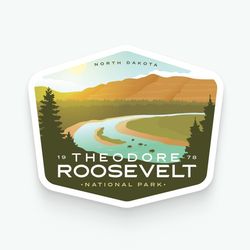 theodore roosevelt national park vinyl sticker