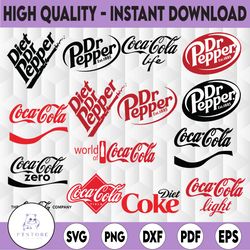 coca cola bundle svg, diet dr pepper bundle logo, coca cola bundle, logo bundle svg png, sports logo instant download