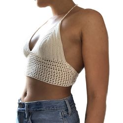 crochet bralette, crop top, crochet tank top, rainbow top, festival crocheted top, summer crochet top