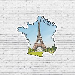 paris, france design magnet / vinyl waterproof sticker