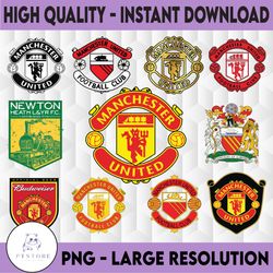 manchester united sticker bundle, logo bundle svg png, sports logo instant download,