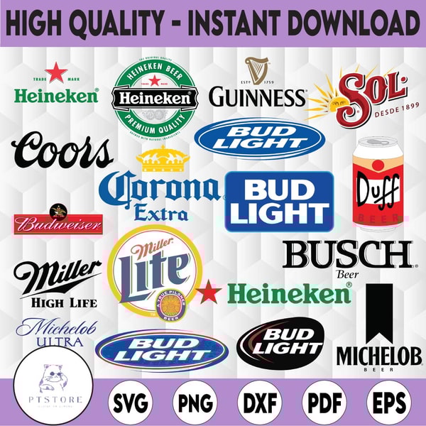 18 Different Designs Beer Logos Bundle, Layered Vector File, | Inspire ...