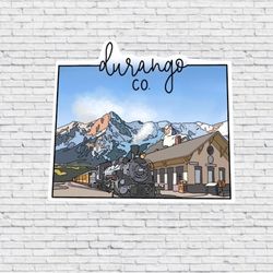 durango, colorado design magnet / vinyl waterproof sticker