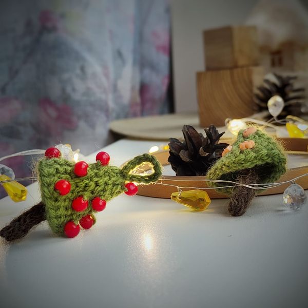 Christmas tree knitting pattern, cute Xmas brooch, knitted tree, Xmas decor, home decoration, knitting tutorials, ebook 2.jpg