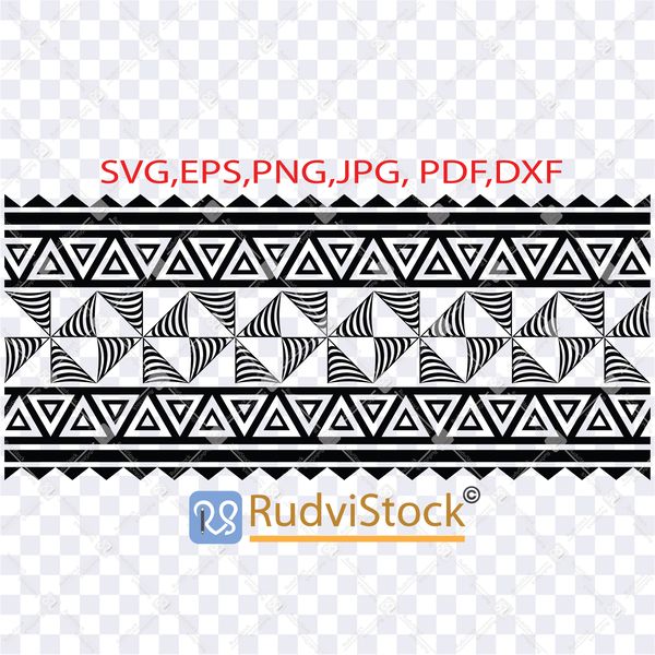 Polynesian tribal tattoo band / Hawaiian Tribal Svg / Svg Cu Inspire