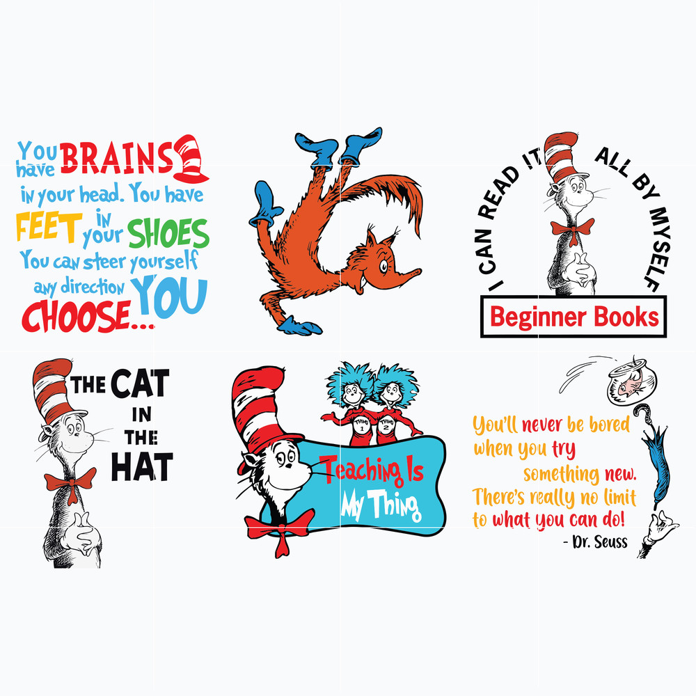 Dr Seuss Svg Bundle, Funny Dr Seuss Quote Svg, Dr Seuss Svg, Thing Svg, Cute Cat Svg, Teacher Svg, Svg File For Cricut DR105.jpg