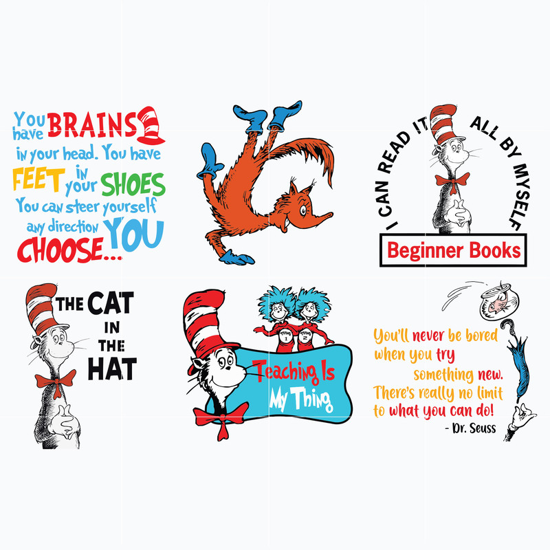 Dr Seuss Svg Bundle, Funny Dr Seuss Quote Svg, Dr Seuss Svg, Thing Svg, Cute Cat Svg, Teacher Svg, Svg File For Cricut DR105.jpg