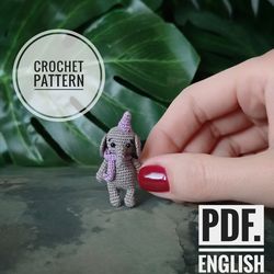 Crochet elephant toy pattern. English Pattern. Little elephant toy pattern. DIY cute elephant. Crochet miniature pattern