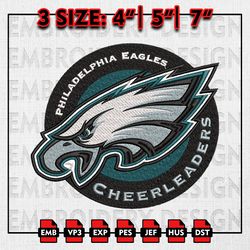 NFL Eagles Logo Embroidery Design, NFL Team Logo,NFL Philadelphia Eagles Logo Embroidery FIles, Machine Embroidery Files